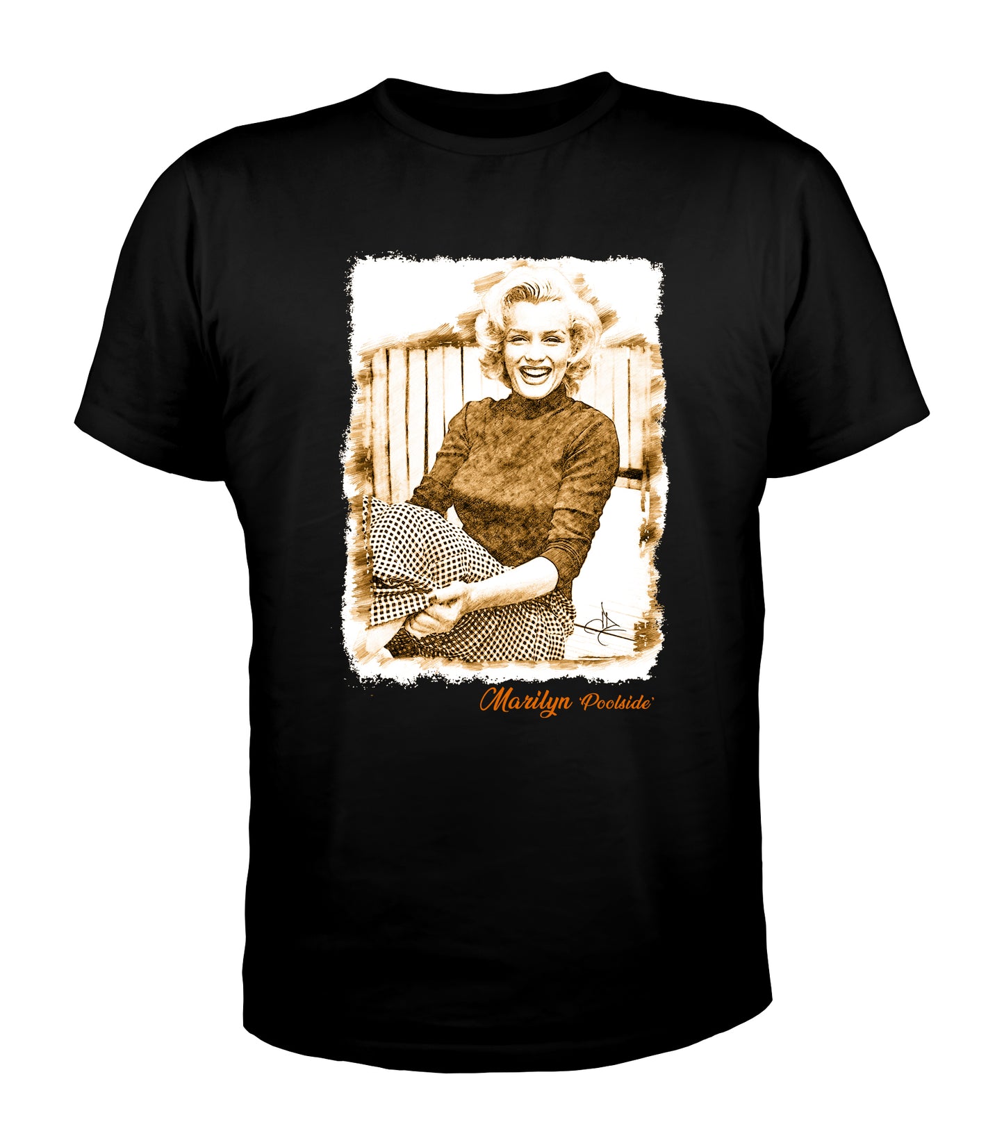 Marilyn 'POOLSIDE' (Sepia) - T-Shirt