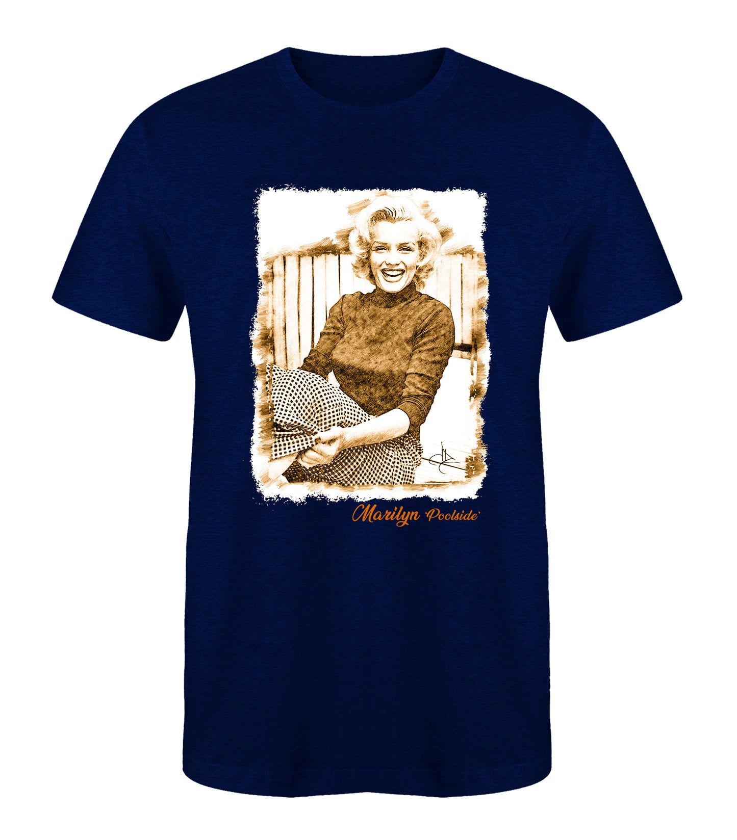 Marilyn 'POOLSIDE' (Sepia) - T-Shirt