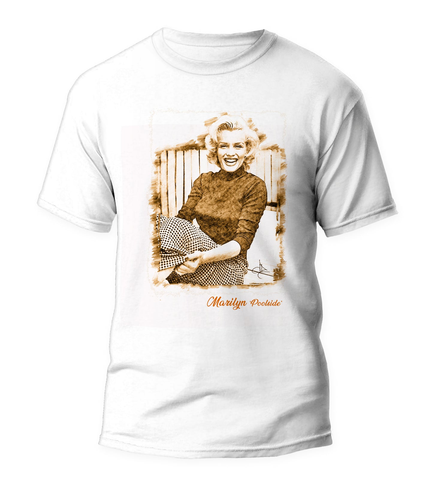 Marilyn 'POOLSIDE' (Sepia) - T-Shirt