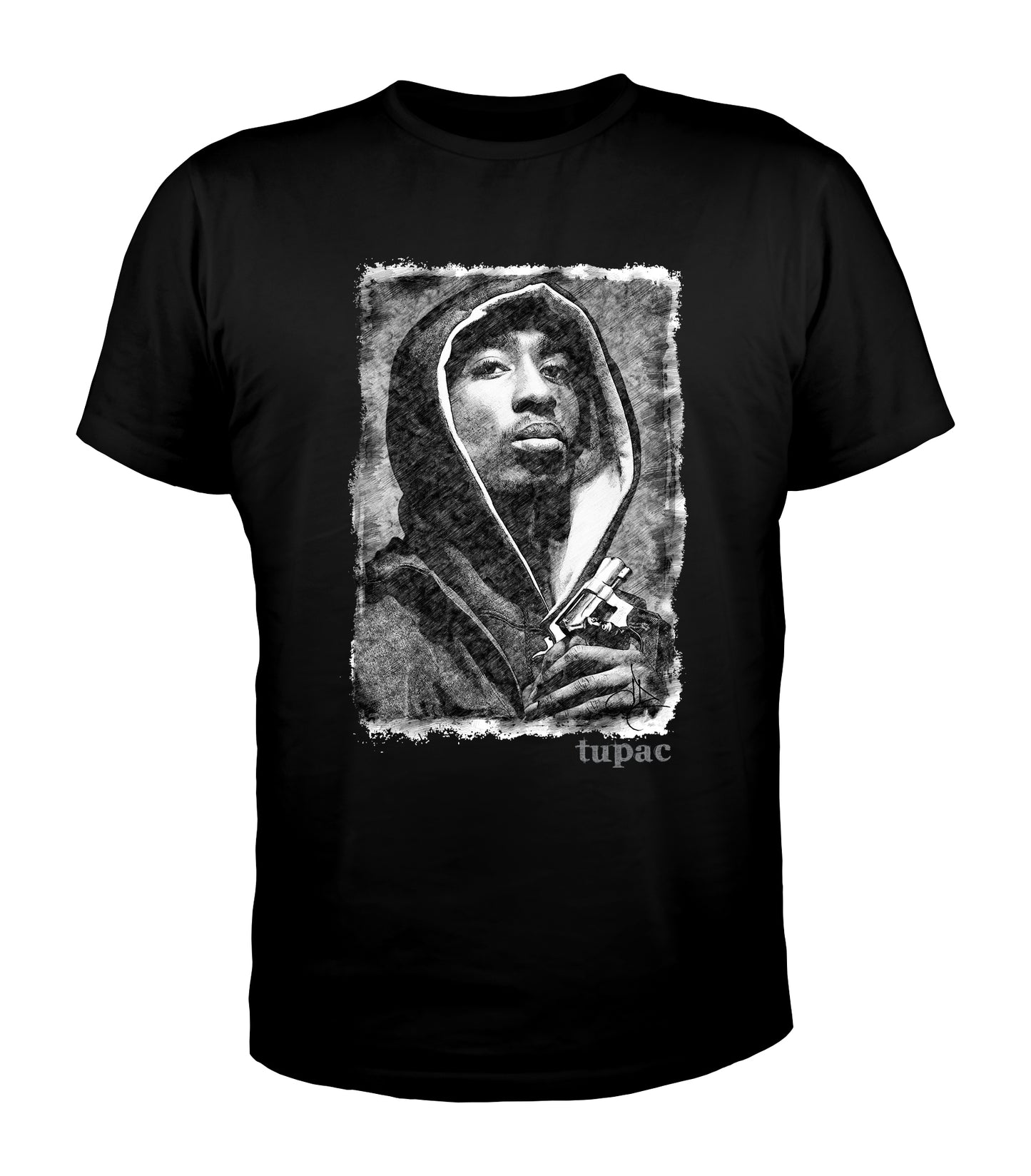 TUPAC 'PEACE'-BW - T-Shirt