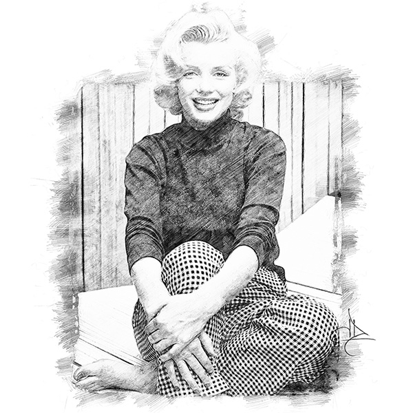 Marilyn-poolside